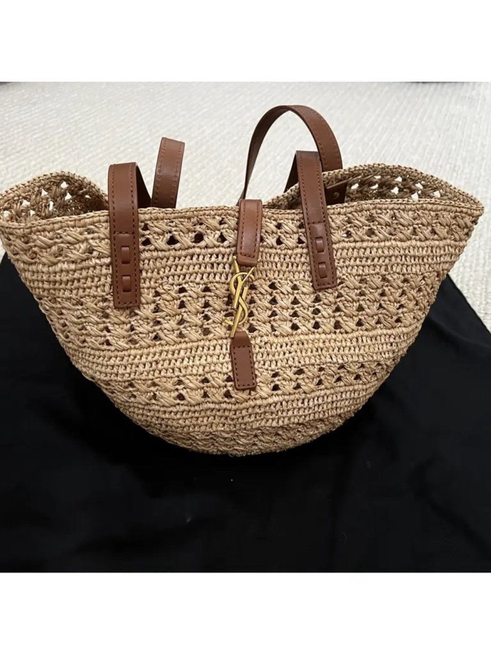 Saint Laurent Panier Rafia Tote